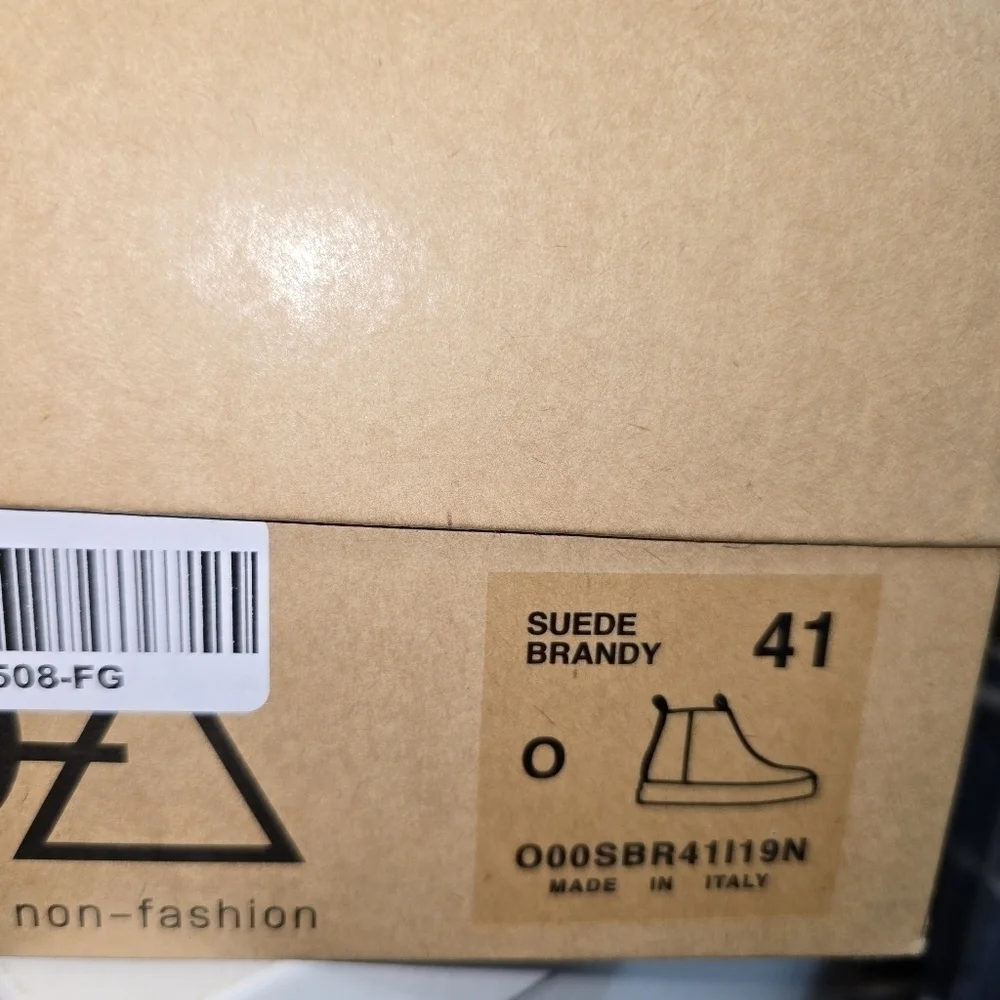 OA Non Fashion Suede Chelsea Pull On Boots Made In Italy Tan NIB EU 41 US 10